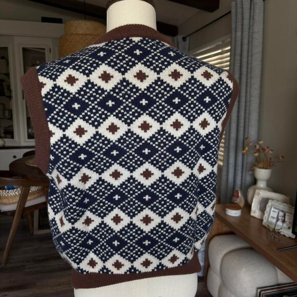 Again Us Vintage Style Chunky Sweater Vest - Picture 3 of 5